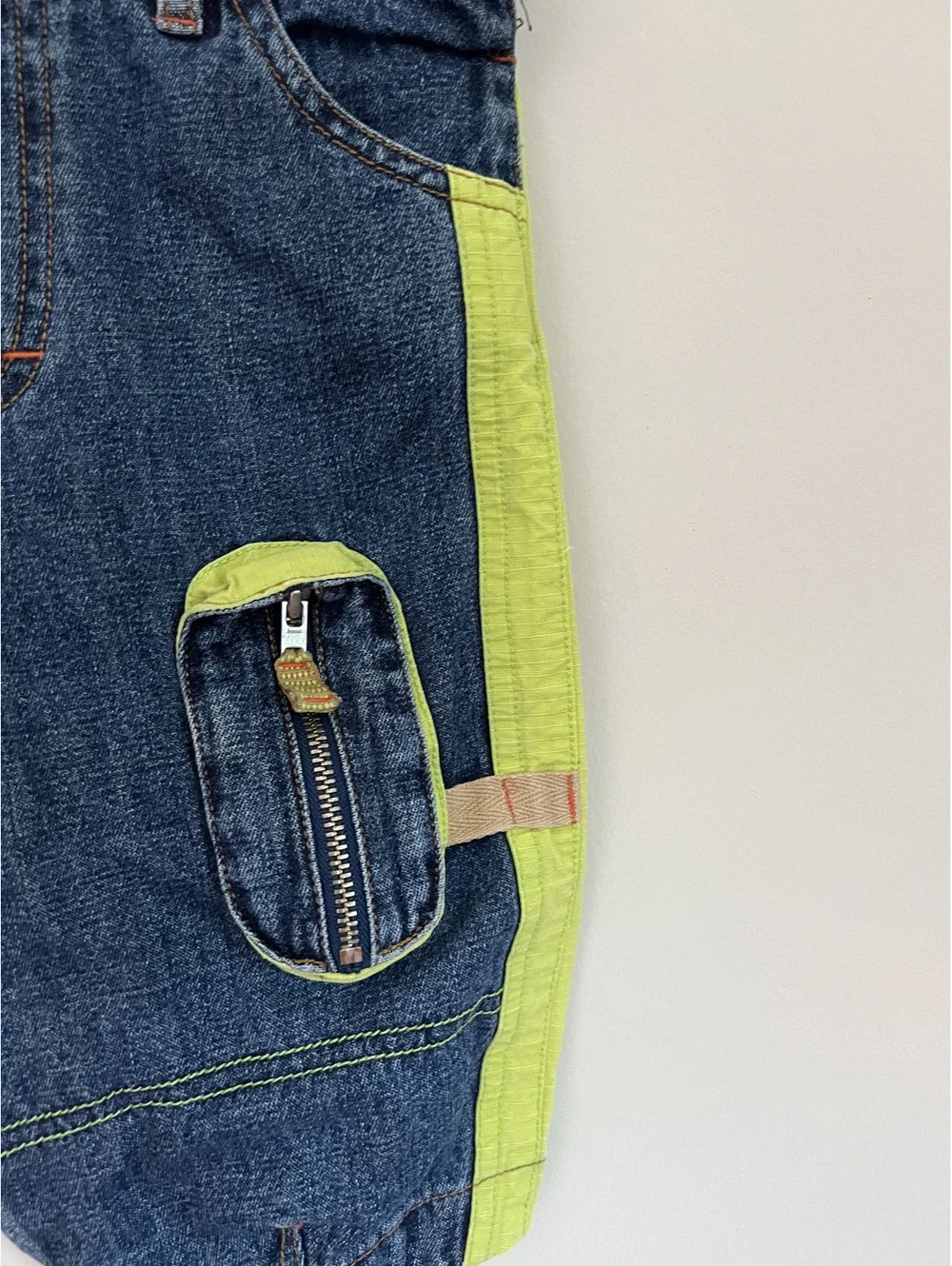 Oilily Boys Denim Pocket Accent Overalls